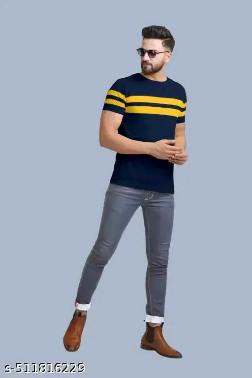 Cotton Blend Men Cotton Blend Regular Tshirts